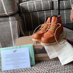 Red wing moc toe boots